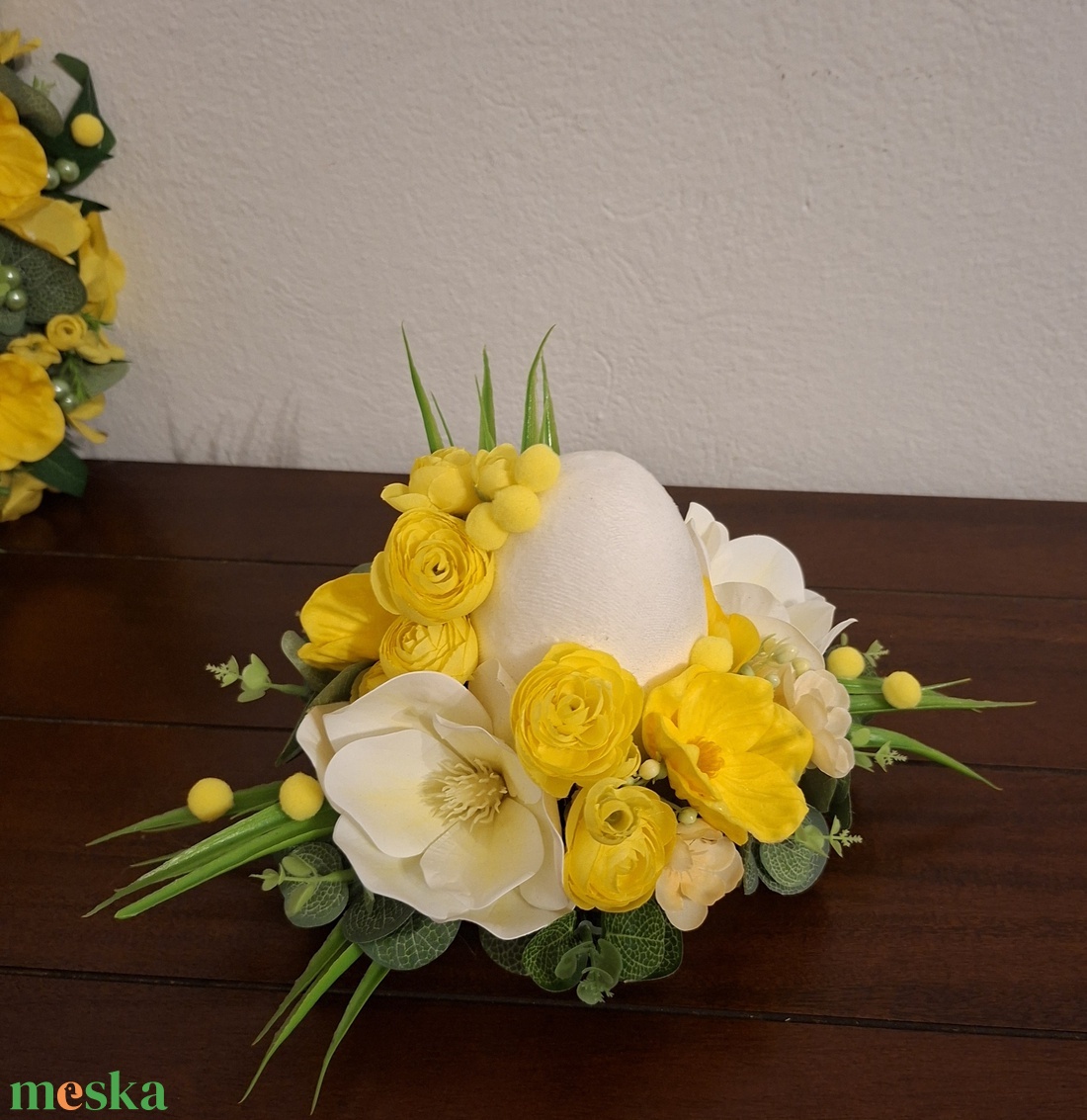 Húsvéti asztali dekoráció magnóliákkal - otthon & életmód - dekoráció - asztal és polc dekoráció - asztaldísz - Meska.hu