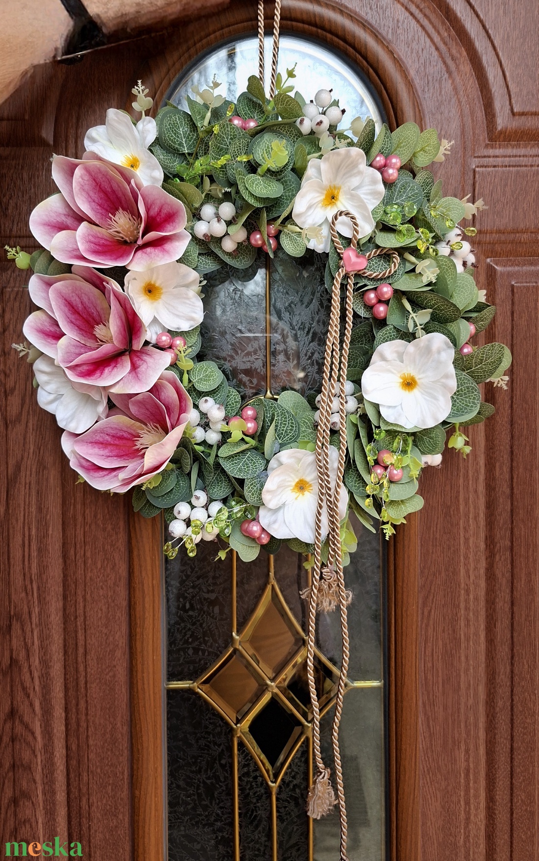 Meseszép tavaszi, nyári kopogtató - otthon & életmód - virágdekoráció - virágdíszek - dekor koszorúk, kopogtatók - Meska.hu
