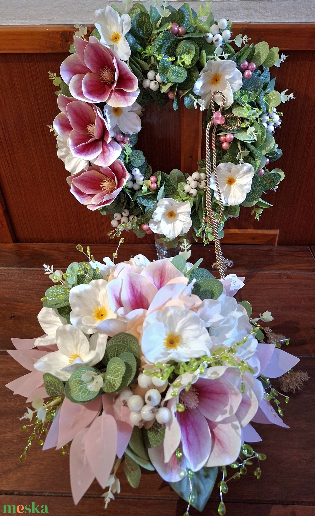Meseszép tavaszi, nyári kopogtató - otthon & életmód - virágdekoráció - virágdíszek - dekor koszorúk, kopogtatók - Meska.hu
