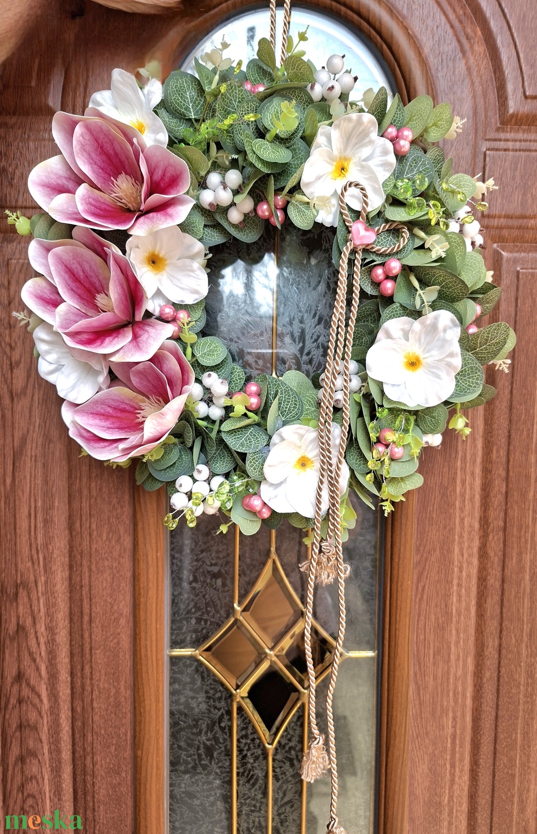 Meseszép tavaszi, nyári kopogtató - otthon & életmód - virágdekoráció - virágdíszek - dekor koszorúk, kopogtatók - Meska.hu