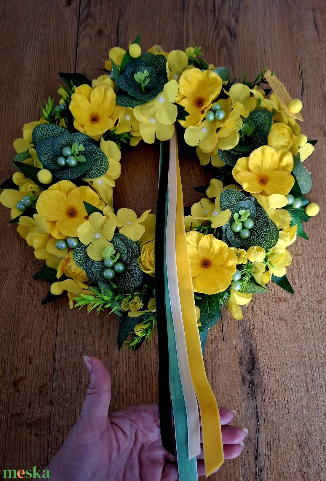 Vidám egészéves kopogtató  - otthon & életmód - dekoráció - ajtó- és ablak dekoráció - ajtódísz & kopogtató - Meska.hu