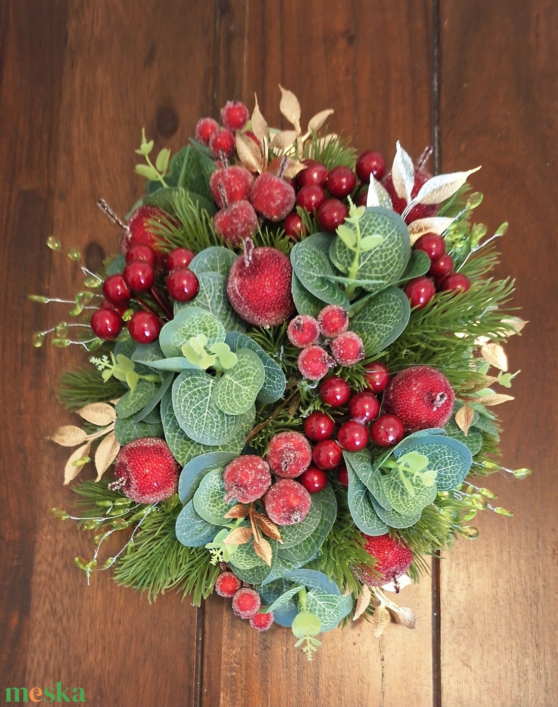 Téli, karácsonyi asztali dekoráció - karácsony - adventi díszek - adventi asztaldísz - Meska.hu