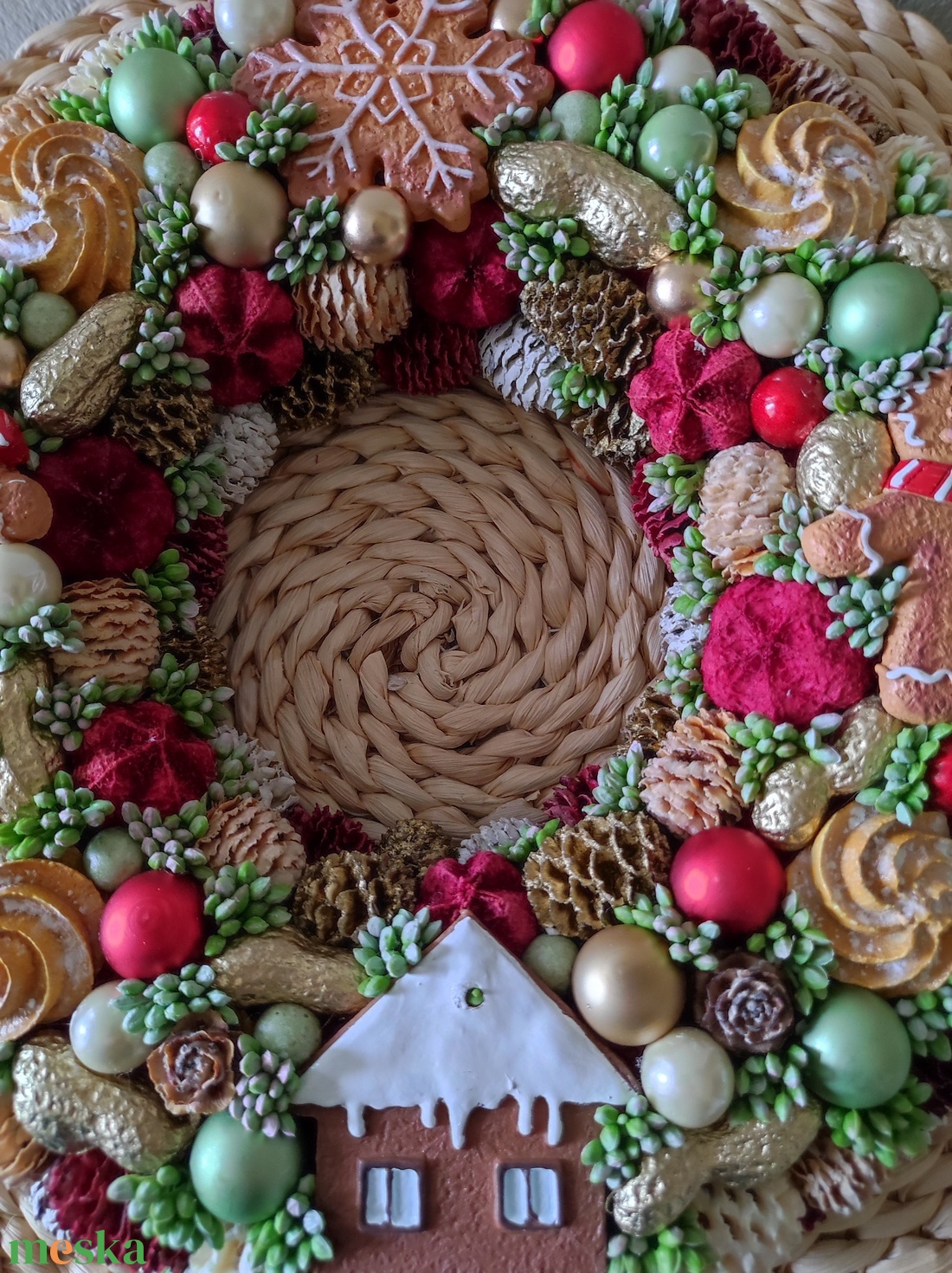 Mézeskalács ajtókopogtató - karácsony - karácsonyi lakásdekoráció - karácsonyi ajtódíszek - Meska.hu