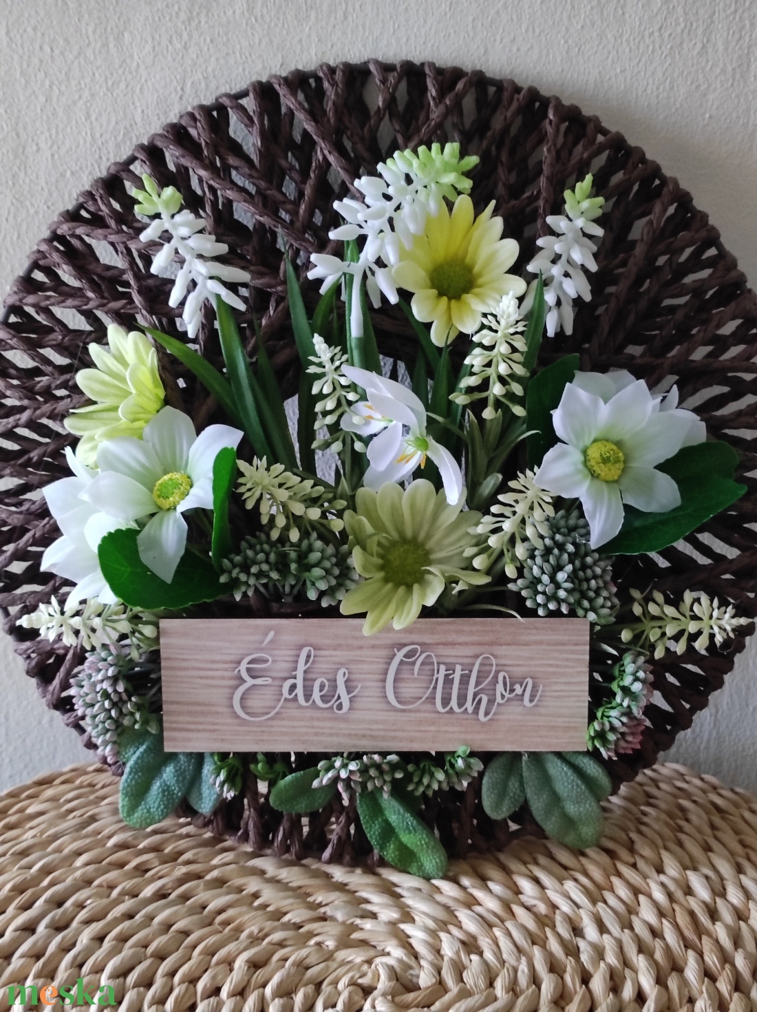 Tavaszi kert ajtókopogtató/fali dísz - otthon & életmód - dekoráció - ajtó- és ablak dekoráció - ajtódísz & kopogtató - Meska.hu