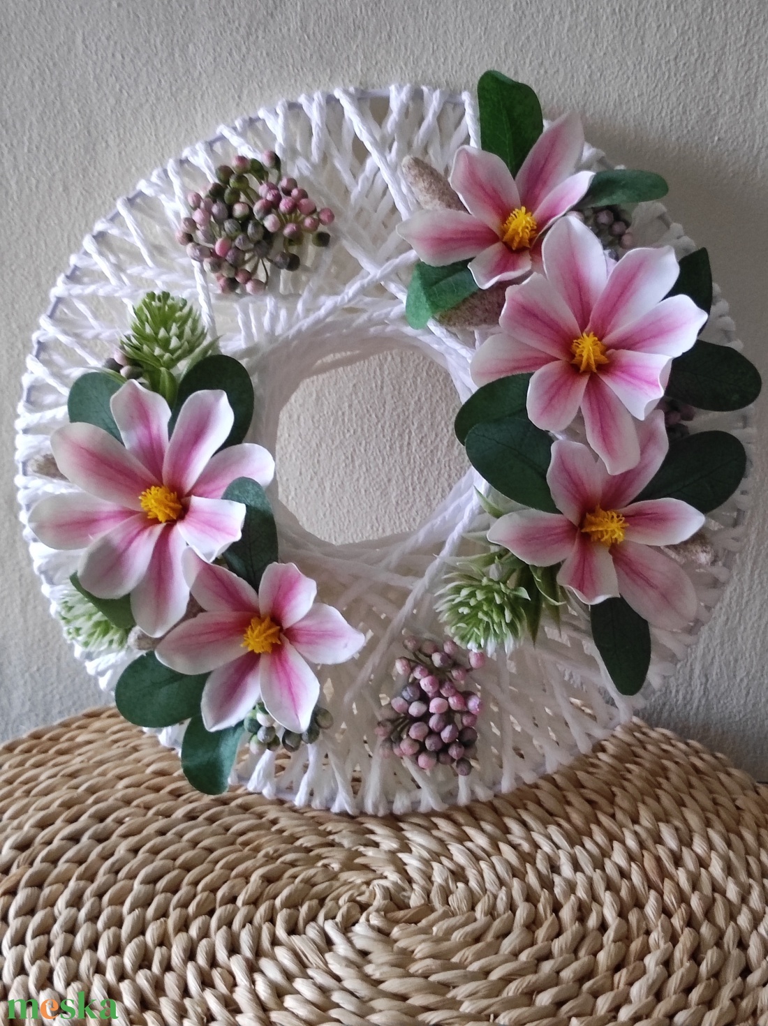 Magnóliák ajtókopogtató/fali dísz - otthon & életmód - dekoráció - ajtó- és ablak dekoráció - ajtódísz & kopogtató - Meska.hu