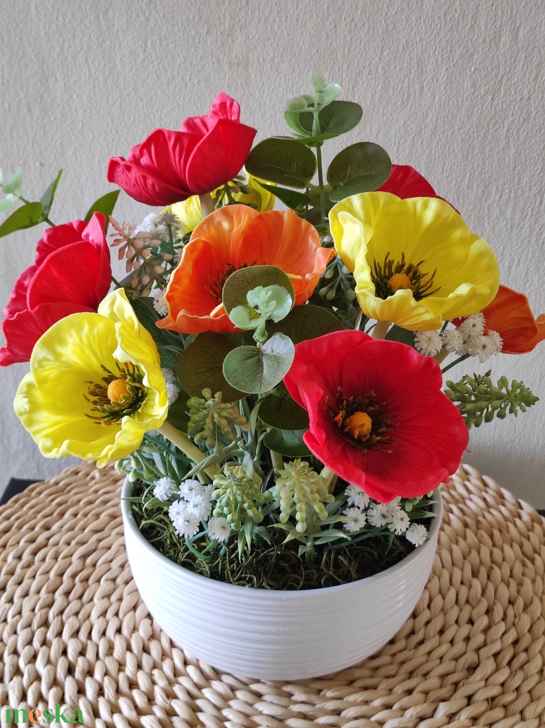 Pipacsok színesben  - otthon & életmód - dekoráció - asztal és polc dekoráció - asztaldísz - Meska.hu