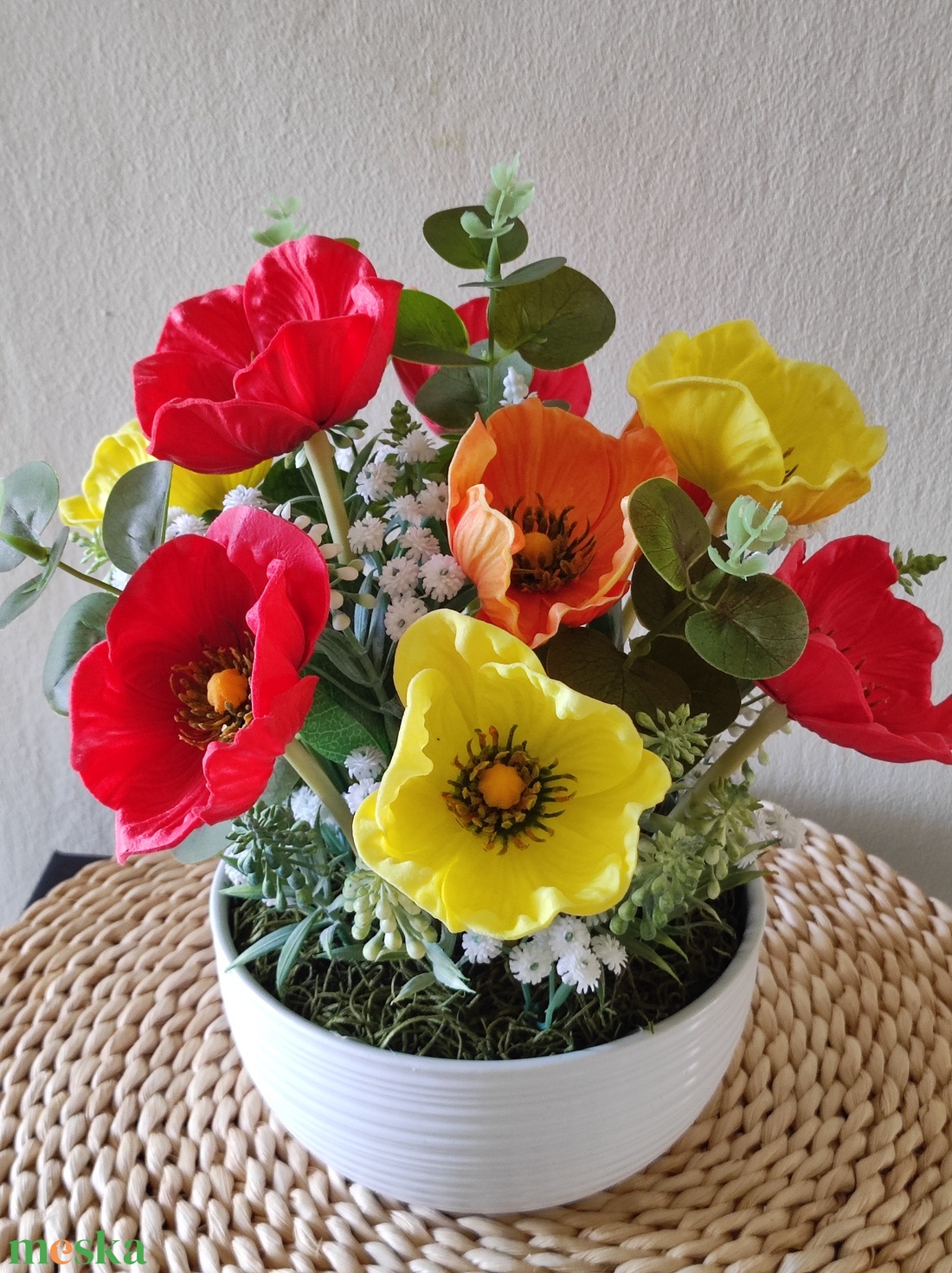 Pipacsok színesben  - otthon & életmód - dekoráció - asztal és polc dekoráció - asztaldísz - Meska.hu