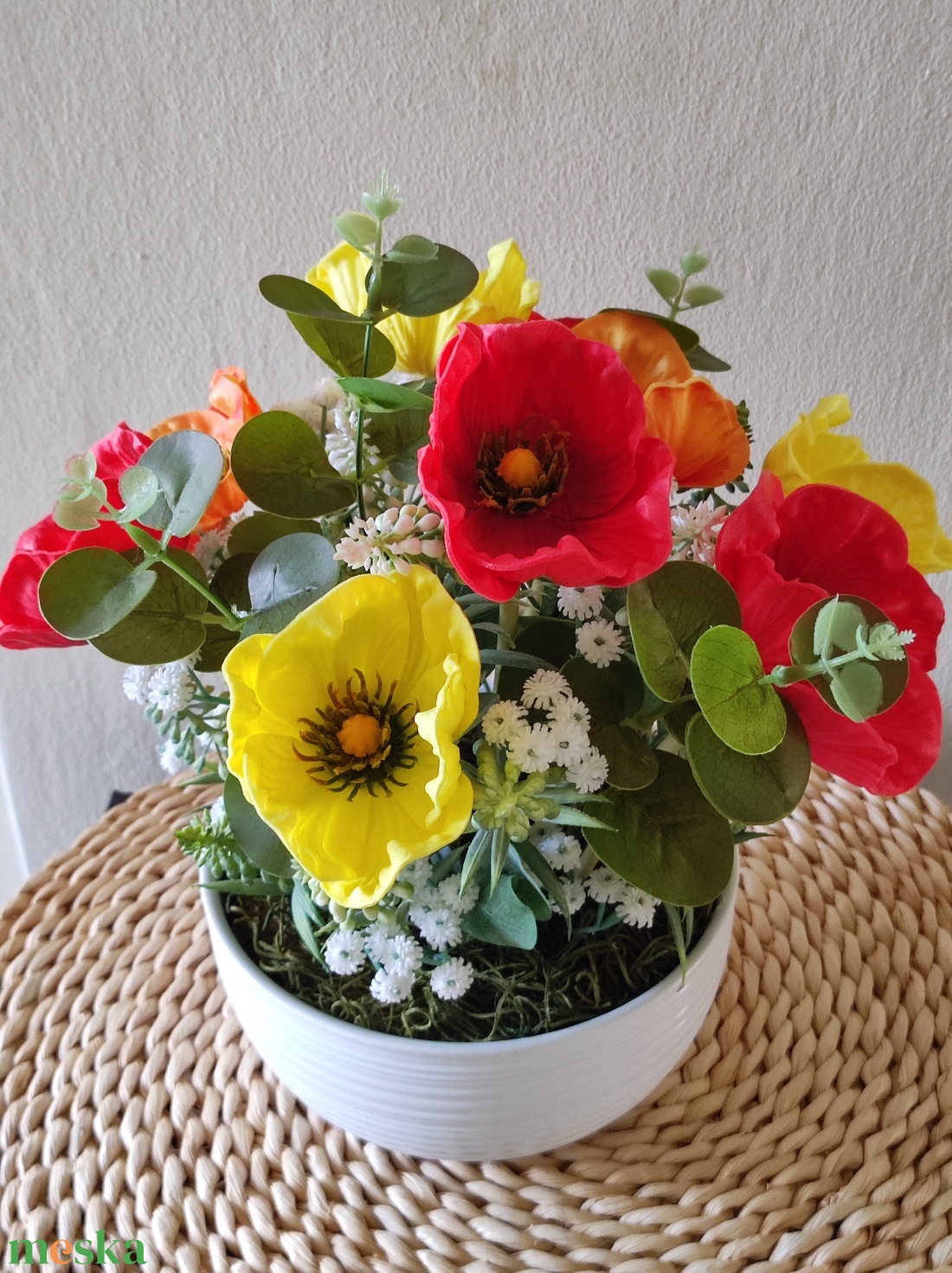 Pipacsok színesben  - otthon & életmód - dekoráció - asztal és polc dekoráció - asztaldísz - Meska.hu