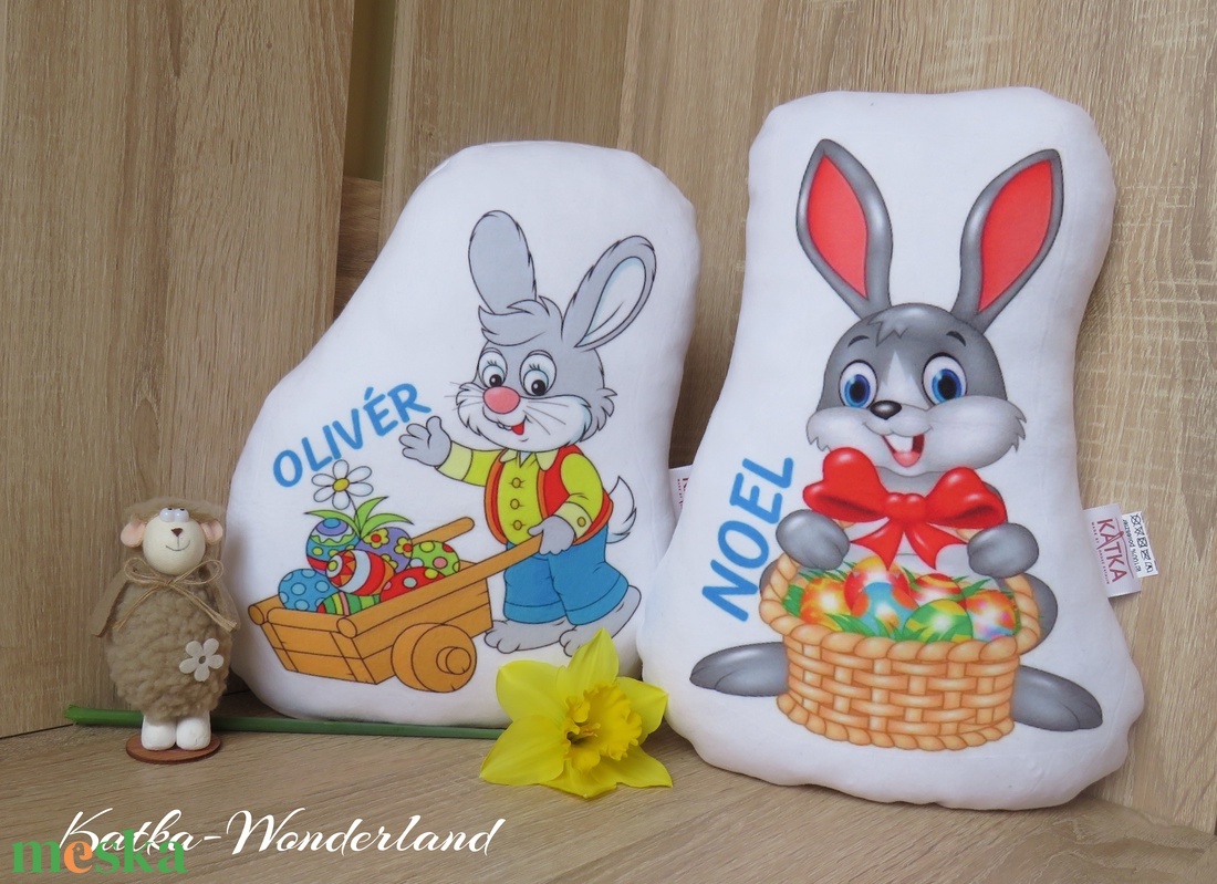 Forma párna-húsvéti nyuszi - otthon & életmód - babaszoba, gyerekszoba - babaszoba, gyerekszoba - Meska.hu