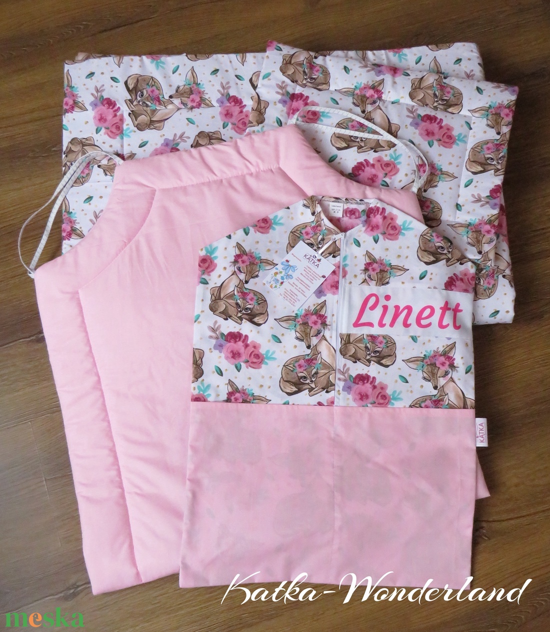 Gumis bélelt derékalj, ovis fektető-rózsaszín - játék & sport - ovis felszerelés - ovis lepedő - Meska.hu