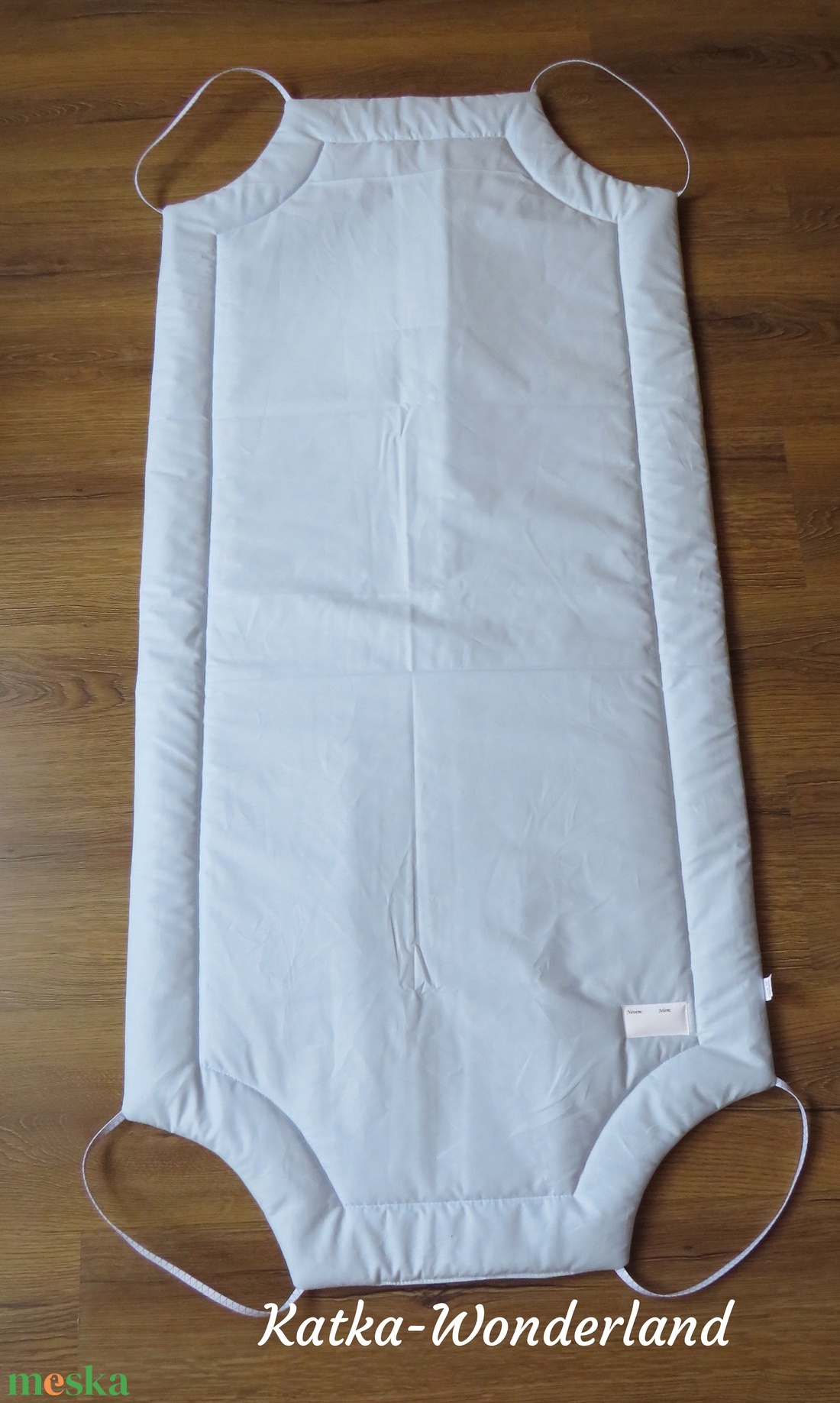 Gumis bélelt derékalj, ovis fektető-világos kék - játék & sport - ovis felszerelés - ovis lepedő - Meska.hu