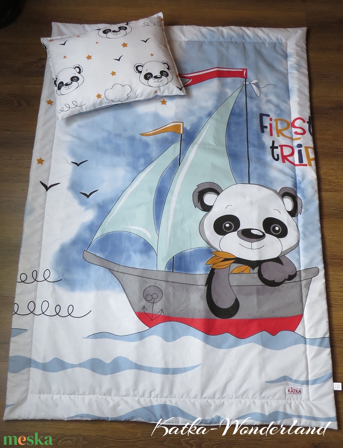 Baba takaró szett-panda - otthon & életmód - babaszoba, gyerekszoba - Meska.hu