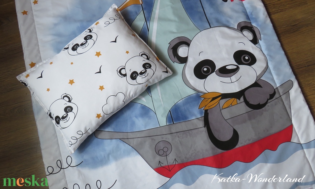 Baba takaró szett-panda - otthon & életmód - babaszoba, gyerekszoba - Meska.hu