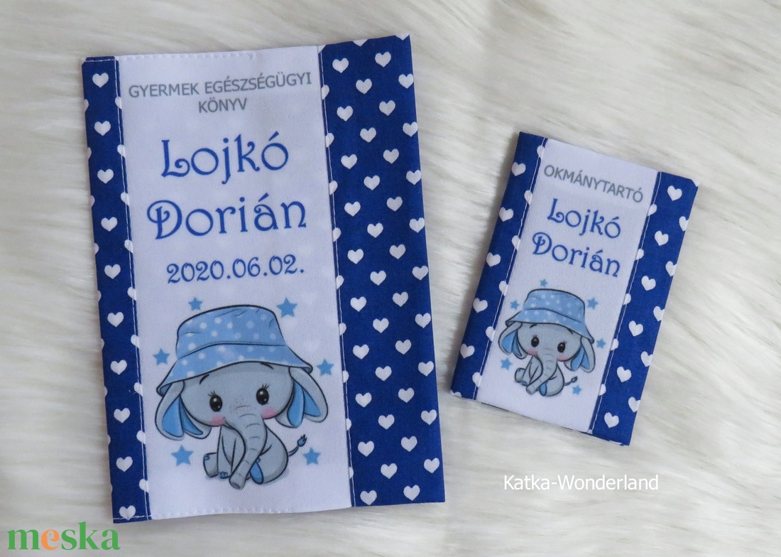Gyermek egészségügyi könyv borító és okmánytartó szett - táska & tok - pénztárca & más tok - kártyatartó & irattartó - Meska.hu