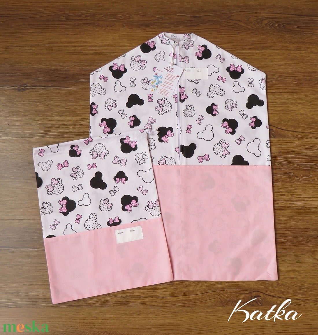 Ovis zsák és torna zsák KÉSZLETEN!- Minnie - játék & sport - ovis felszerelés - ovis szett - Meska.hu