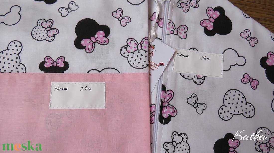 Ovis zsák és torna zsák KÉSZLETEN!- Minnie - játék & sport - ovis felszerelés - ovis szett - Meska.hu