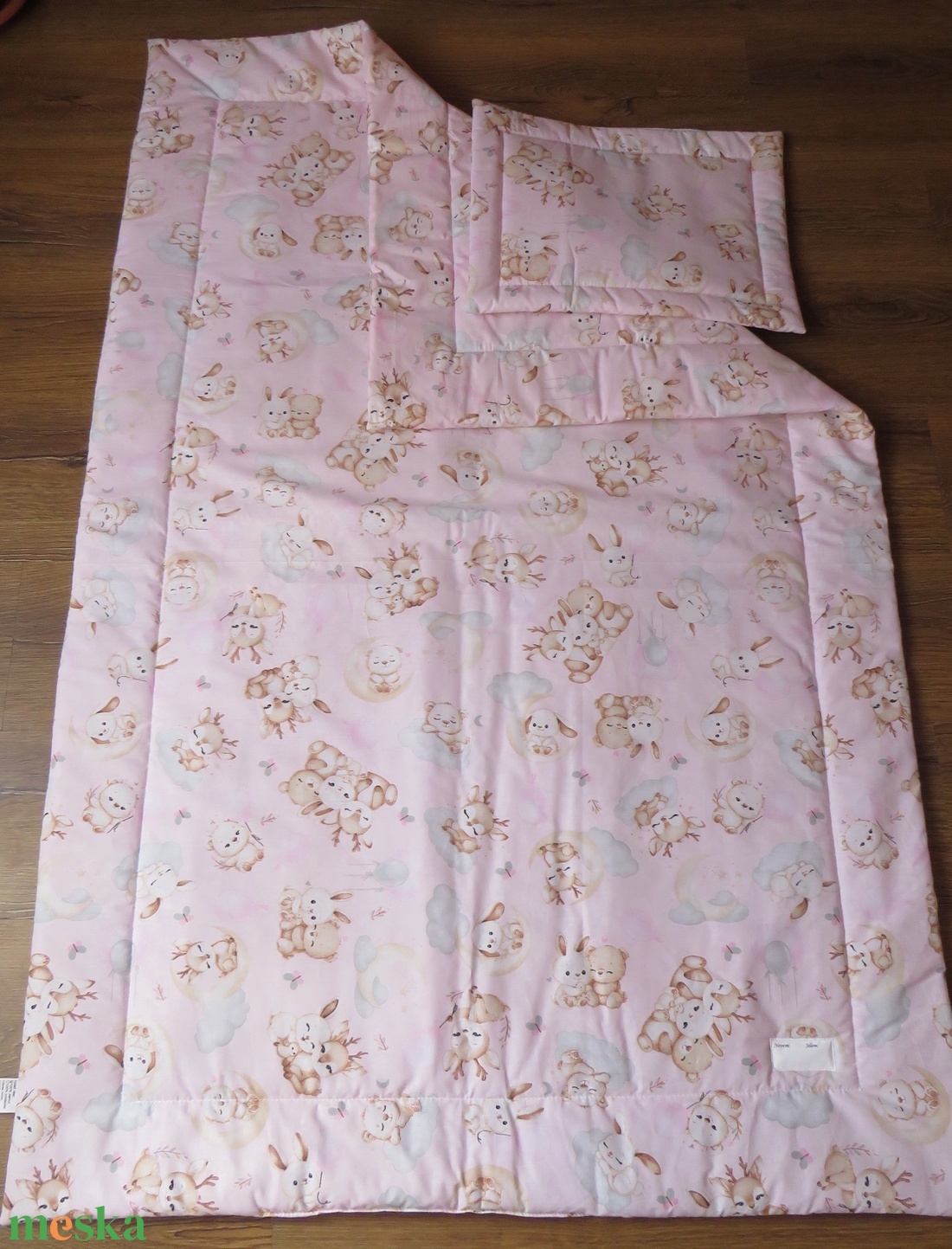 Ovis ágynemű lapos párnával-erdei baby állatok - játék & sport - ovis felszerelés - ovis ágynemű - Meska.hu