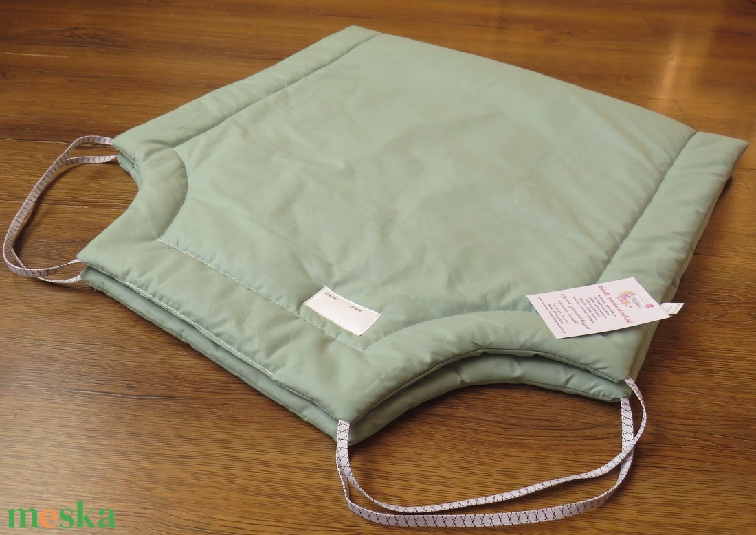 KÉSZLETEN! Gumis bélelt derékalj, ovis fektető-zöld - játék & sport - ovis felszerelés - ovis lepedő - Meska.hu