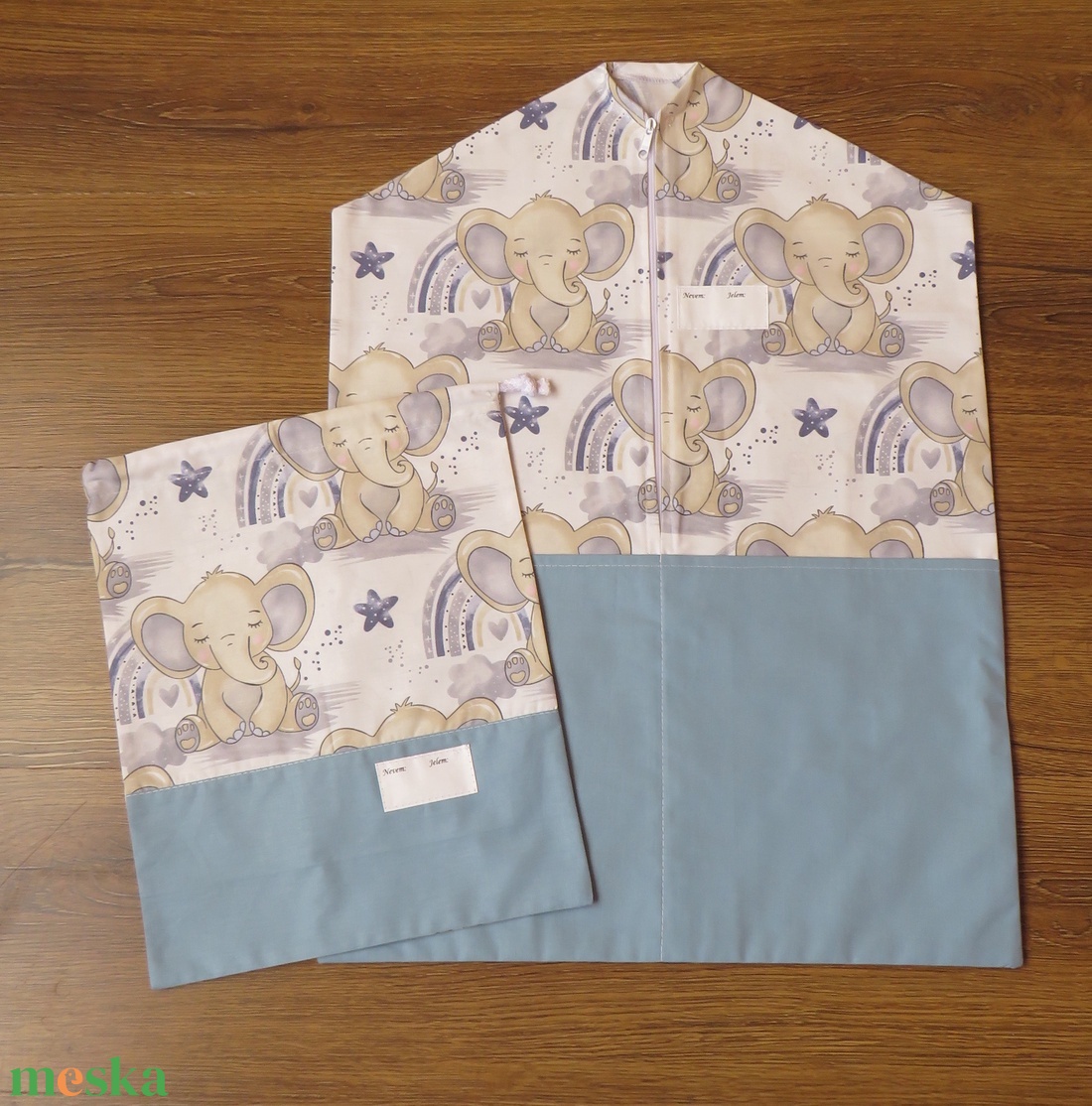 Ovis zsák és torna zsák KÉSZLETEN!-elefánt - játék & sport - ovis felszerelés - ovis szett - Meska.hu