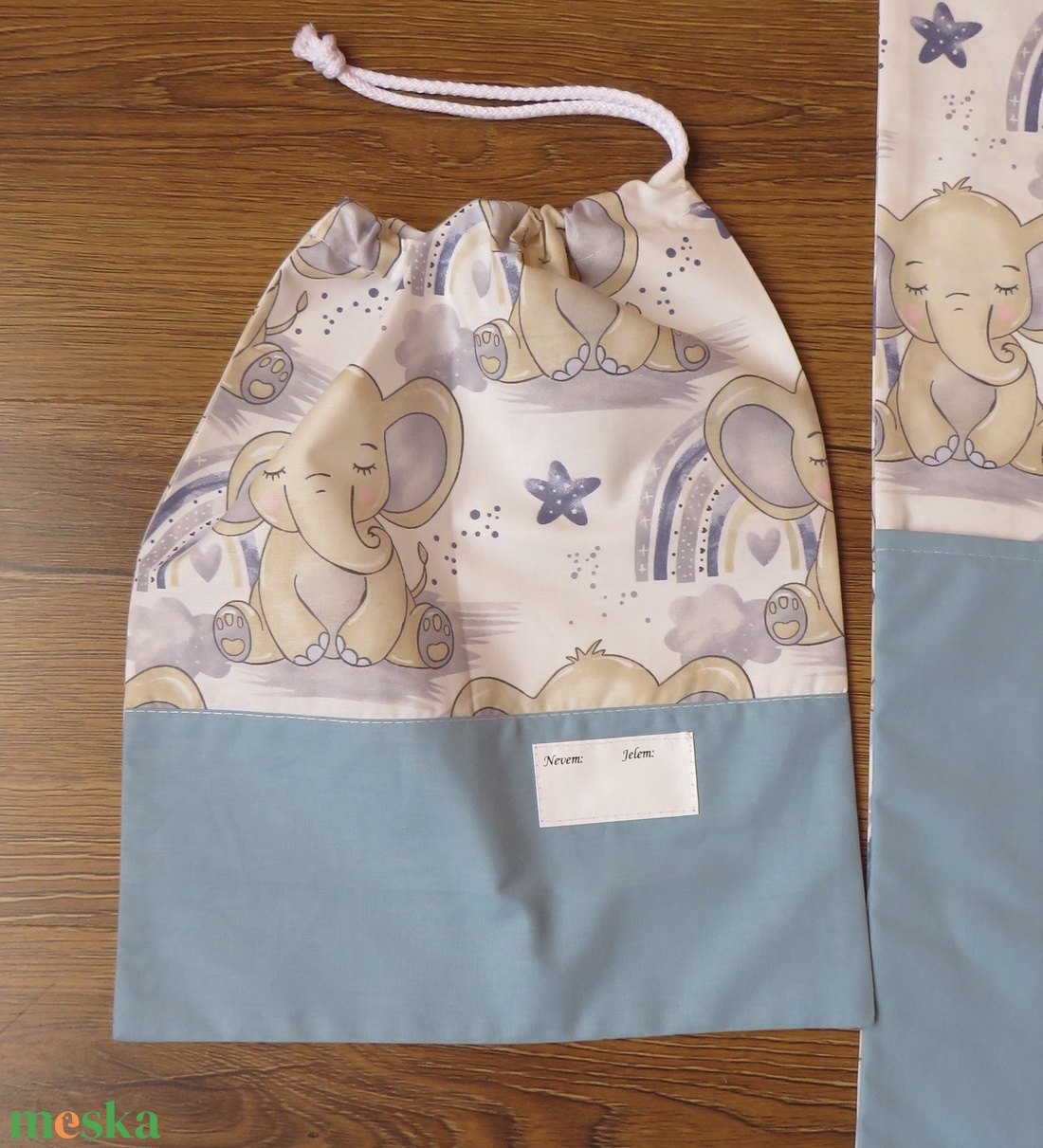 Ovis zsák és torna zsák KÉSZLETEN!-elefánt - játék & sport - ovis felszerelés - ovis szett - Meska.hu