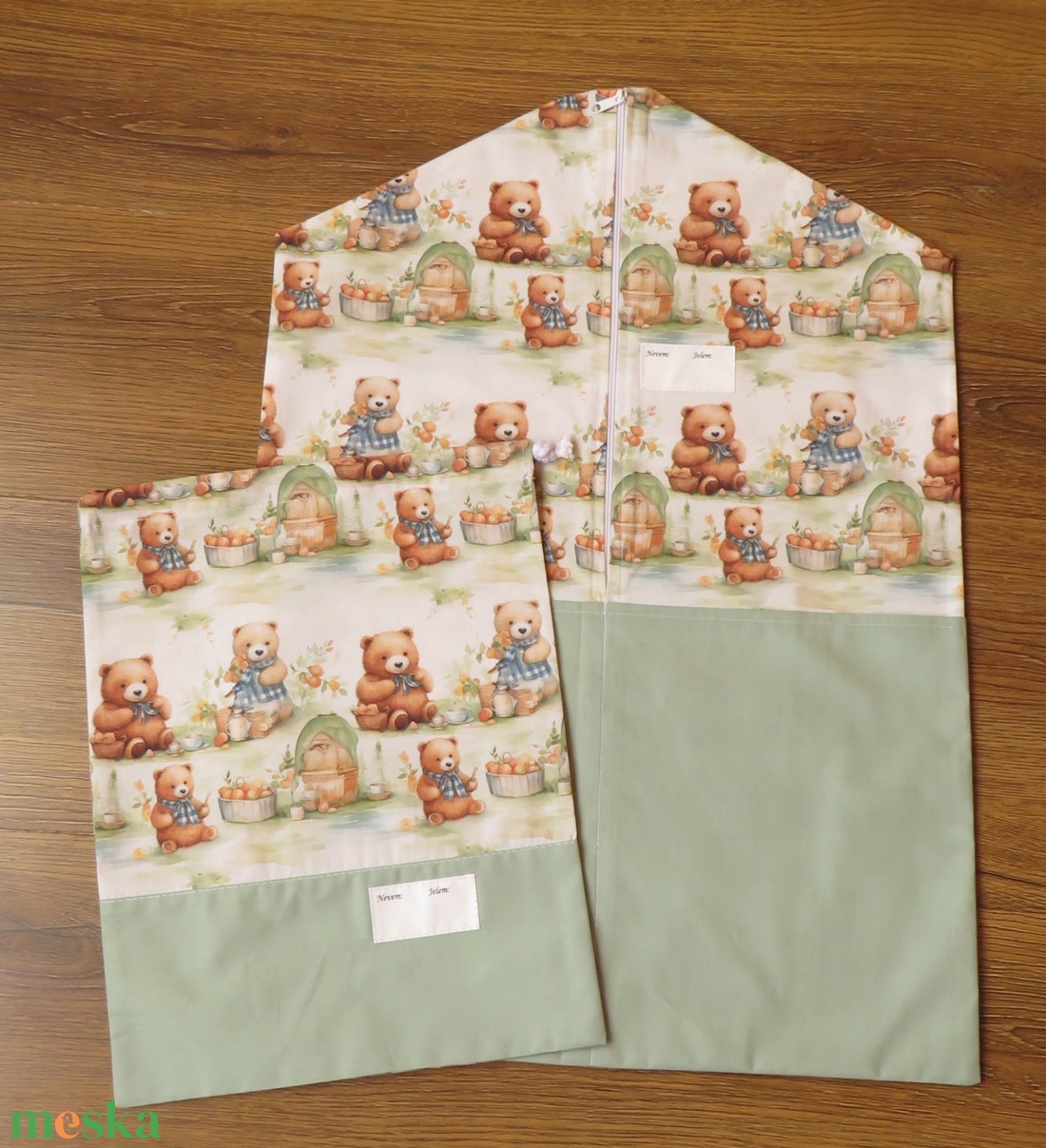 Ovis zsák és torna zsák KÉSZLETEN!-maci család - játék & sport - ovis felszerelés - ovis szett - Meska.hu