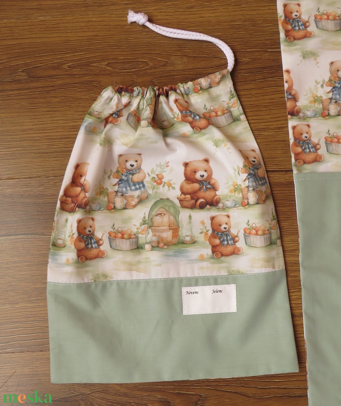 Ovis zsák és torna zsák KÉSZLETEN!-maci család - játék & sport - ovis felszerelés - ovis szett - Meska.hu