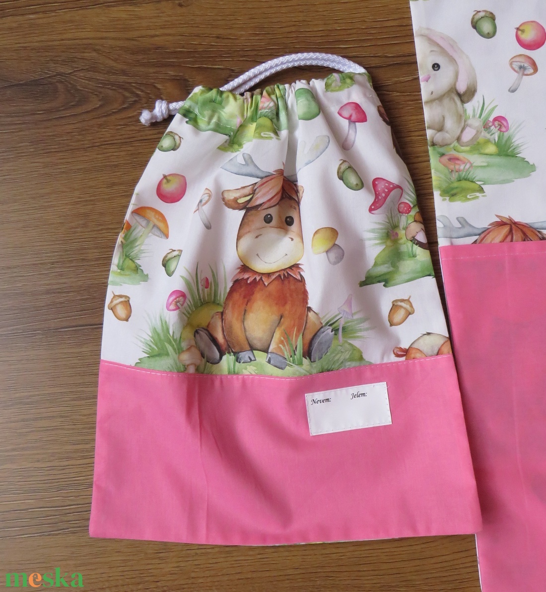 Ovis zsák és torna zsák KÉSZLETEN!-színes erdei állatok - játék & sport - ovis felszerelés - ovis szett - Meska.hu