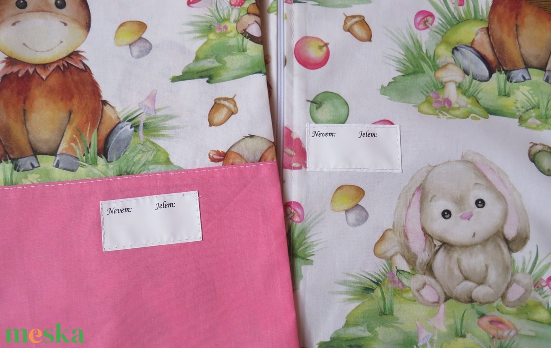 Ovis zsák és torna zsák KÉSZLETEN!-színes erdei állatok - játék & sport - ovis felszerelés - ovis szett - Meska.hu