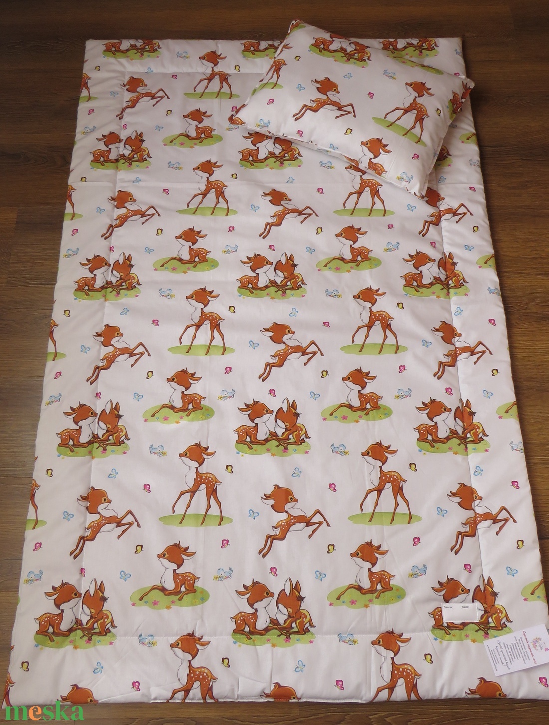 Ovis ágynemű kispárnával-őzikék - játék & sport - ovis felszerelés - ovis ágynemű - Meska.hu