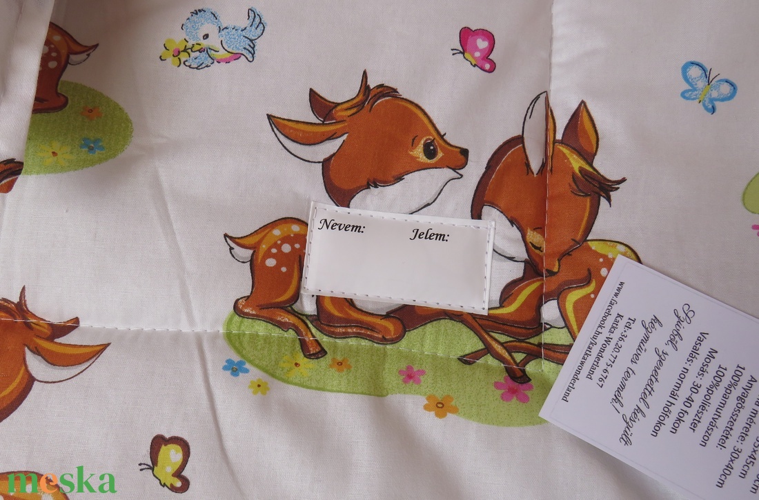 Ovis ágynemű kispárnával-őzikék - játék & sport - ovis felszerelés - ovis ágynemű - Meska.hu