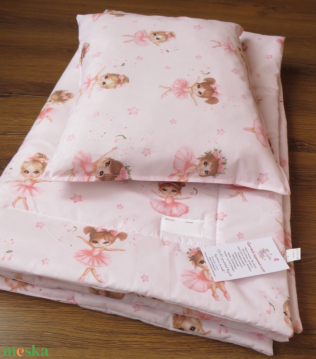 Ovis ágynemű kispárnával-kis balerínák - játék & sport - ovis felszerelés - ovis ágynemű - Meska.hu