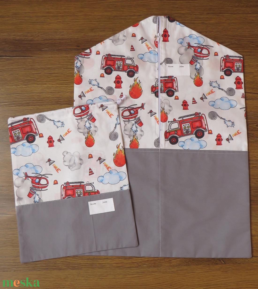 Ovis zsák és torna zsák Készleten-tűzoltó - játék & sport - ovis felszerelés - ovis szett - Meska.hu