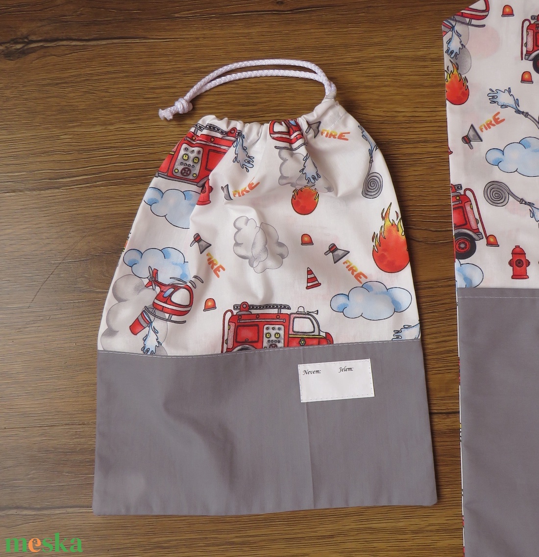 Ovis zsák és torna zsák Készleten-tűzoltó - játék & sport - ovis felszerelés - ovis szett - Meska.hu