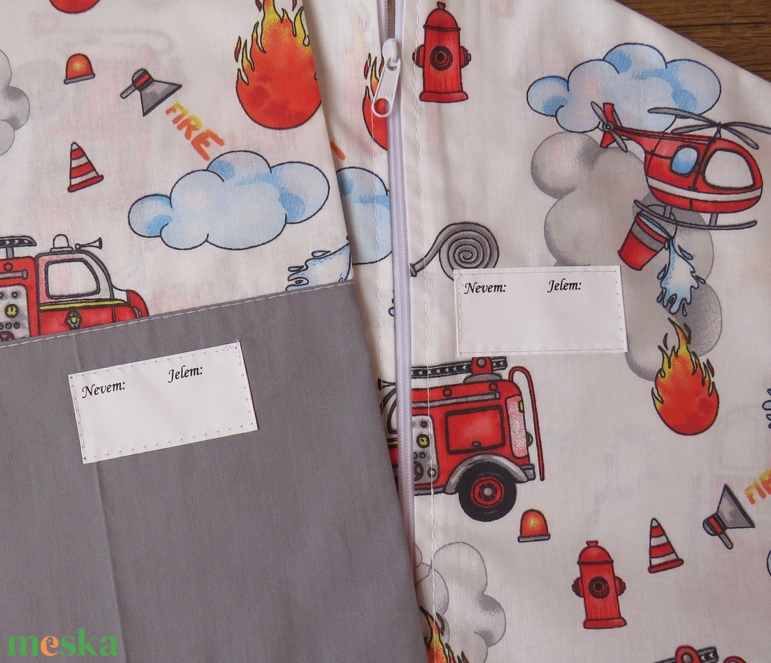 Ovis zsák és torna zsák Készleten-tűzoltó - játék & sport - ovis felszerelés - ovis szett - Meska.hu