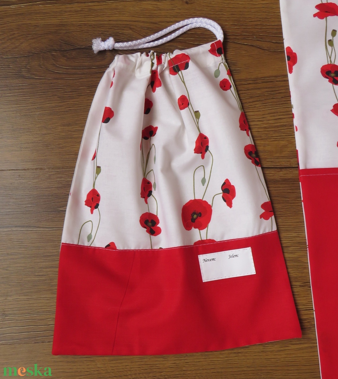 Ovis zsák és torna zsák Készleten-pipacsok - játék & sport - ovis felszerelés - ovis szett - Meska.hu