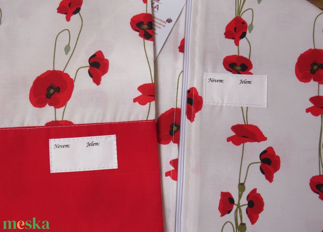 Ovis zsák és torna zsák Készleten-pipacsok - játék & sport - ovis felszerelés - ovis szett - Meska.hu