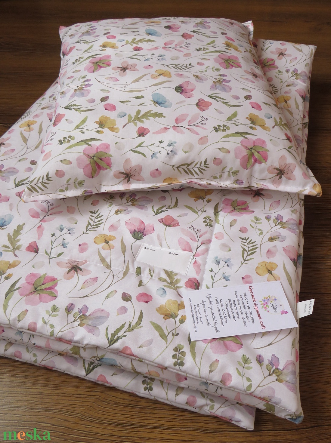 Ovis ágynemű kispárnával-virágeső - játék & sport - ovis felszerelés - ovis ágynemű - Meska.hu