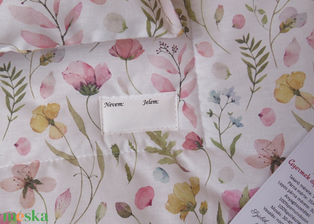 Ovis ágynemű kispárnával-virágeső - játék & sport - ovis felszerelés - ovis ágynemű - Meska.hu