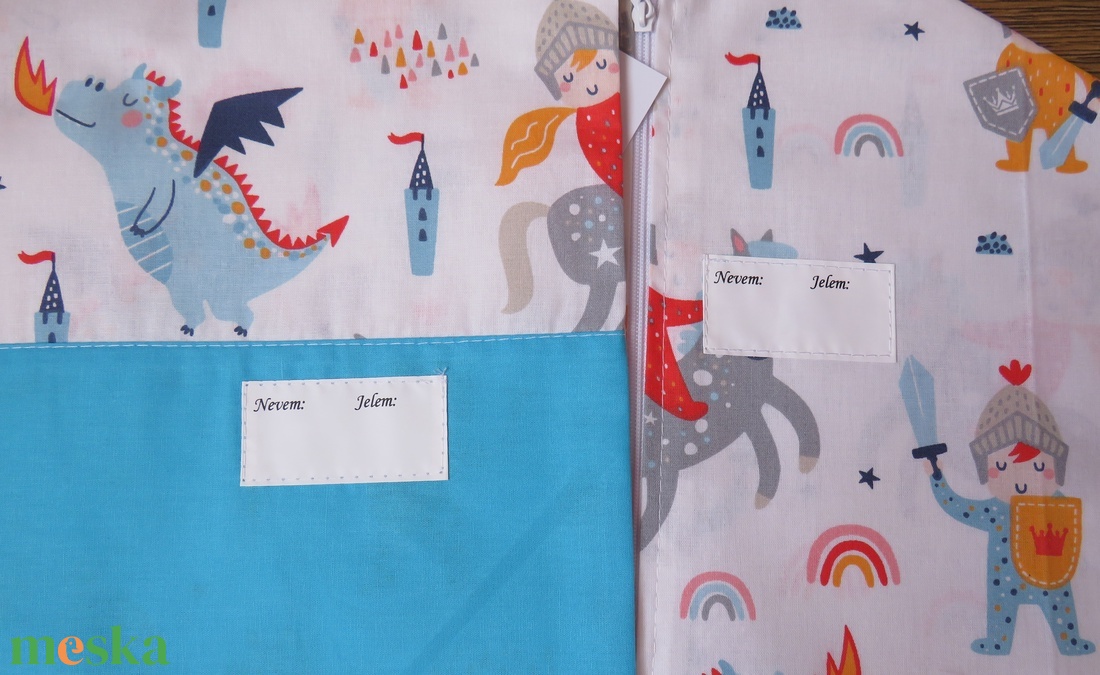 Ovis zsák szett- lovag - játék & sport - ovis felszerelés - ovis szett - Meska.hu