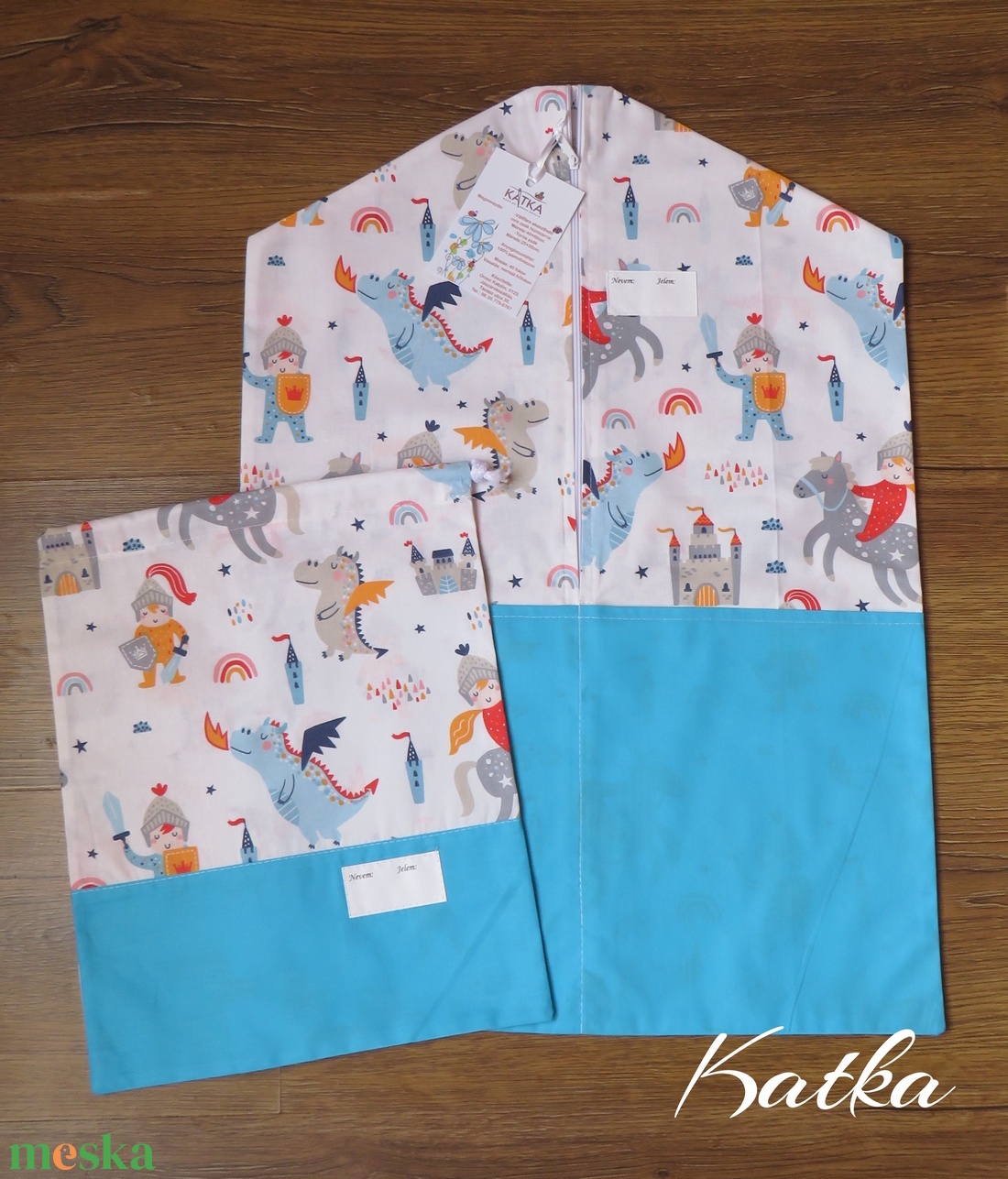 Ovis zsák szett- lovag - játék & sport - ovis felszerelés - ovis szett - Meska.hu