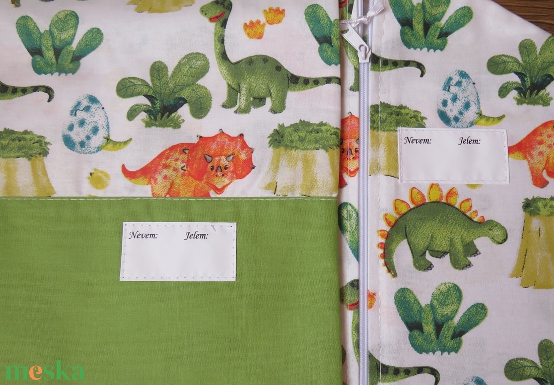 Ovis zsák szett- dínók - játék & sport - ovis felszerelés - ovis szett - Meska.hu