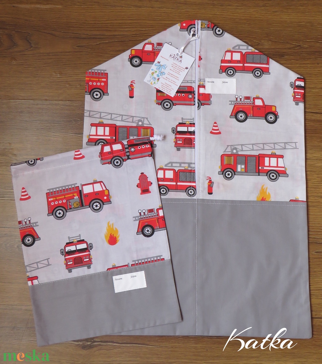 Ovis zsák és torna zsák- tűzoltók - játék & sport - ovis felszerelés - ovis szett - Meska.hu