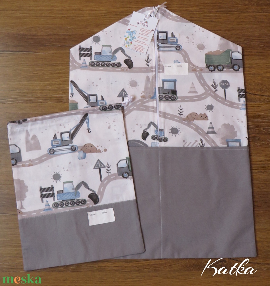 Ovis zsák és torna zsák KÉSZLETEN!-munkagépek - játék & sport - ovis felszerelés - ovis szett - Meska.hu