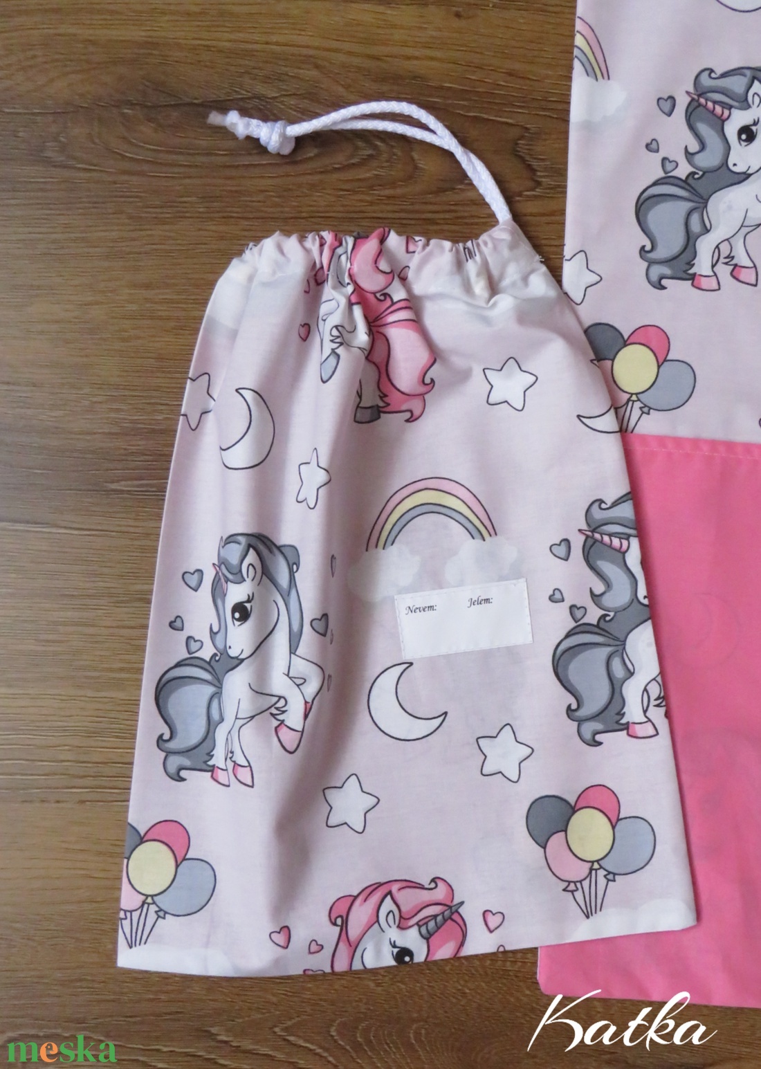 Unikornisok- ovis zsák és torna zsák szett - játék & sport - ovis felszerelés - ovis zsák - Meska.hu