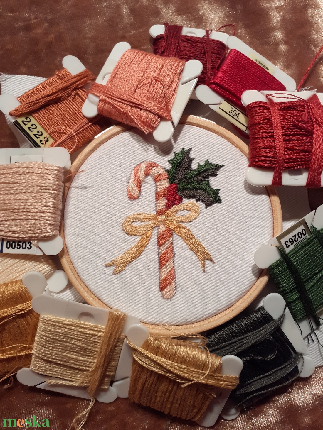 karácsonyi dísz (cukorpálca) - karácsony - karácsonyi lakásdekoráció - karácsonyfadíszek - Meska.hu