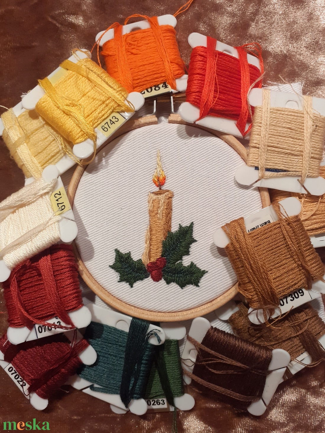 karácsonyi dísz (gyertya) - karácsony - karácsonyi lakásdekoráció - karácsonyfadíszek - Meska.hu