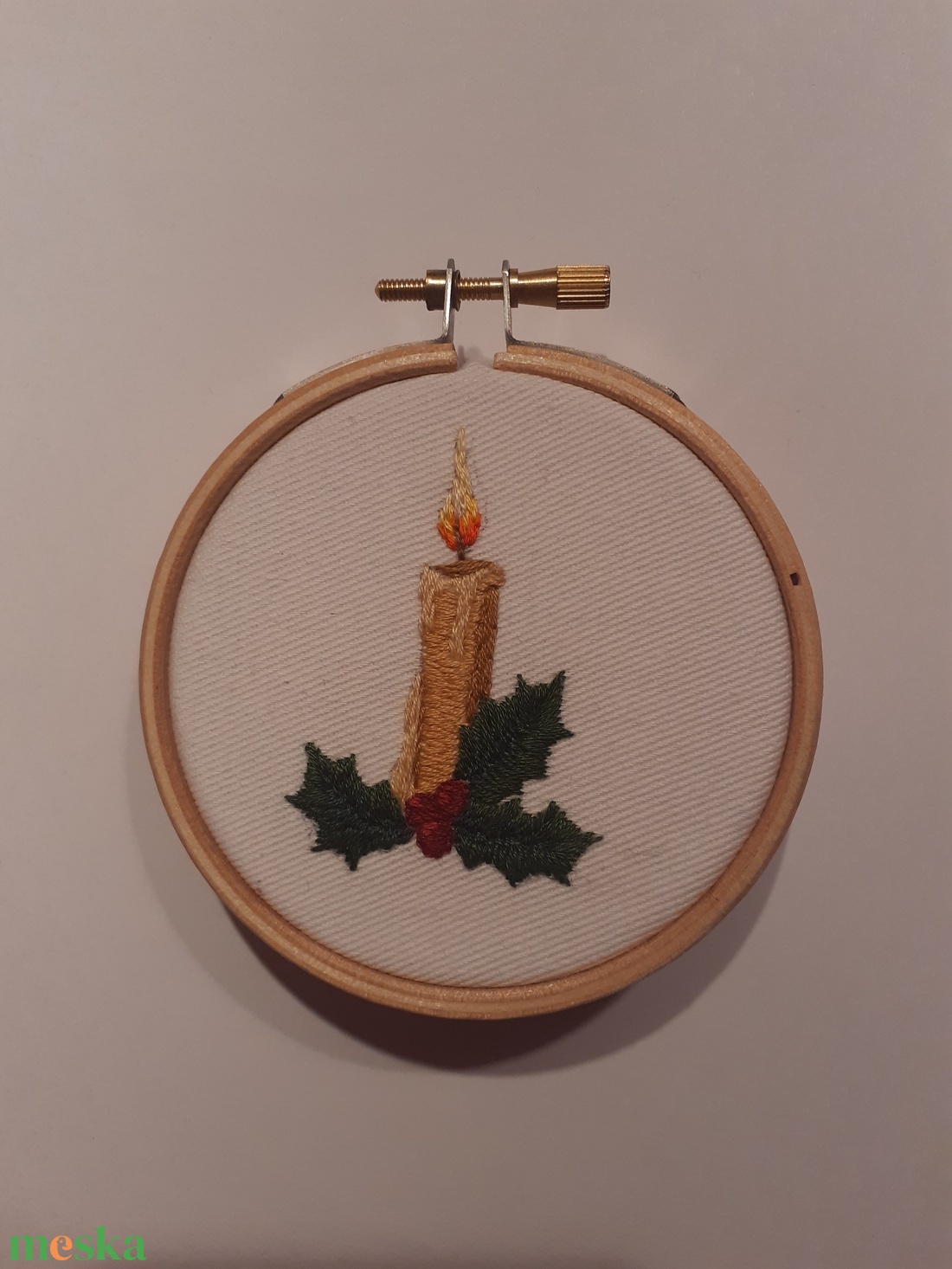 karácsonyi dísz (gyertya) - karácsony - karácsonyi lakásdekoráció - karácsonyfadíszek - Meska.hu