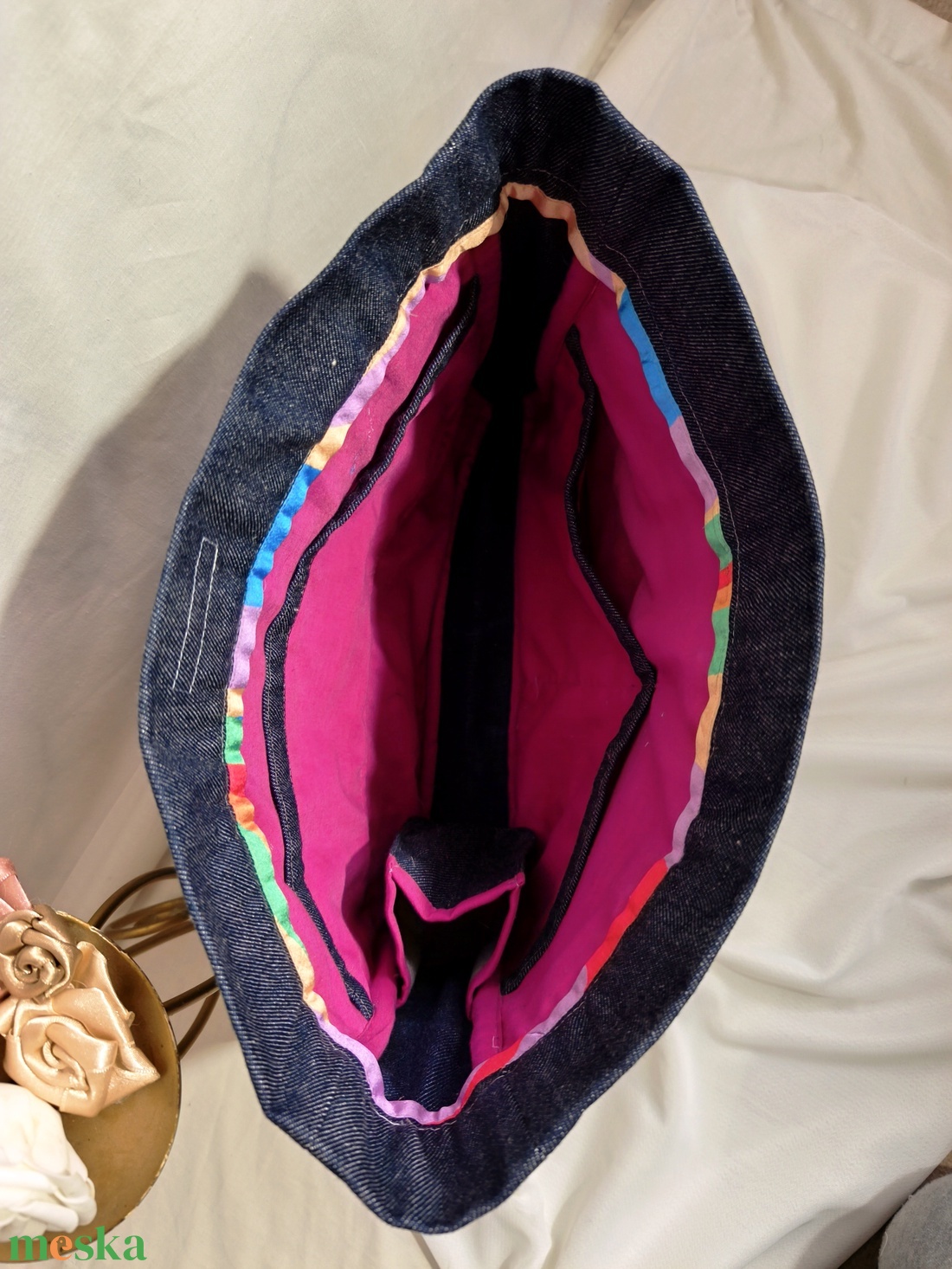 Patchwork Couture � Prémium Újrahasznosított Farmer Táska �  Ez a különleges darab a modern fenntarthatóság és a kézműve - táska & tok - táska szett - Meska.hu