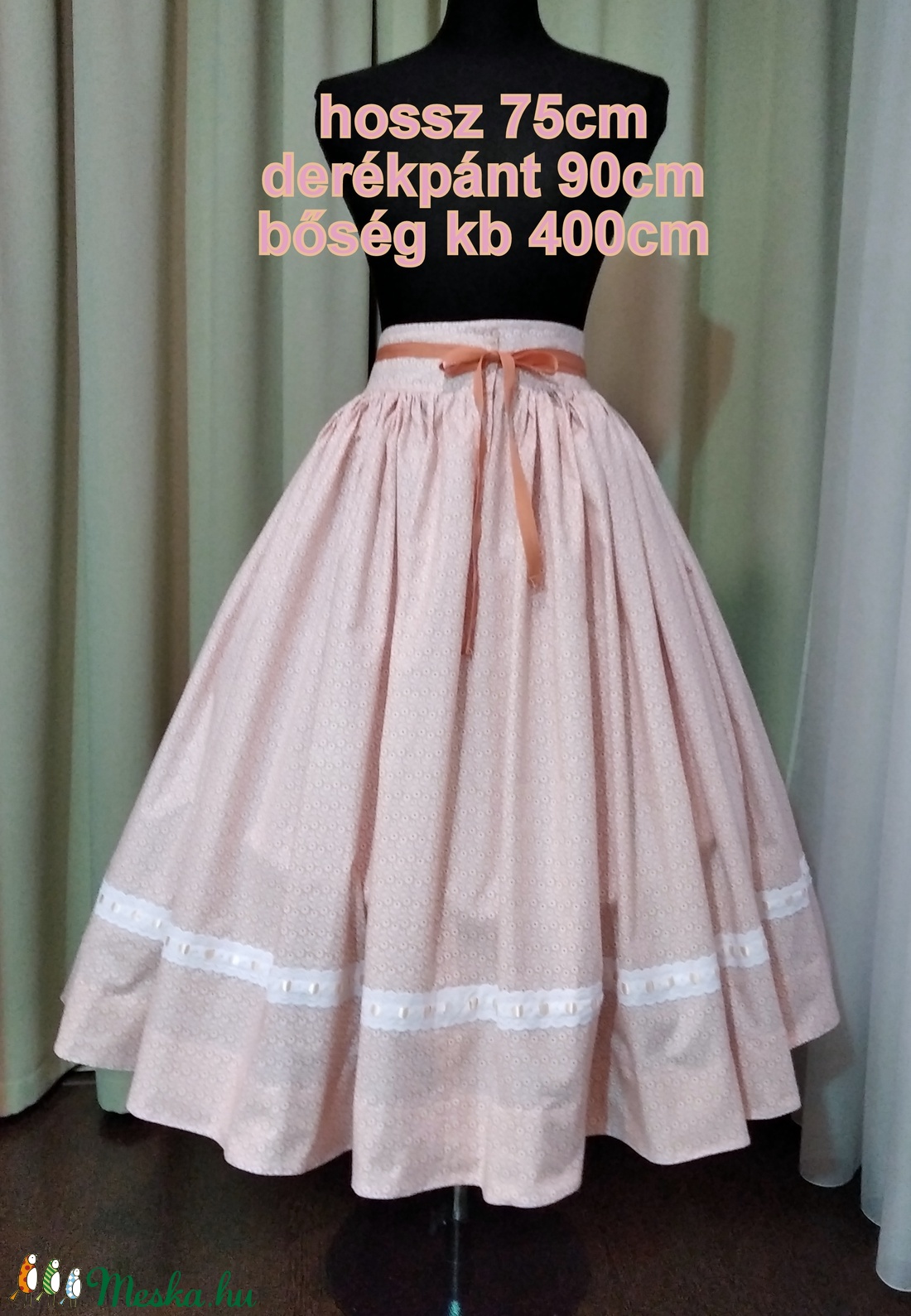 Felnőtt néptánc szoknya 75-85 cm - ruha & divat - női ruha - szoknya - Meska.hu