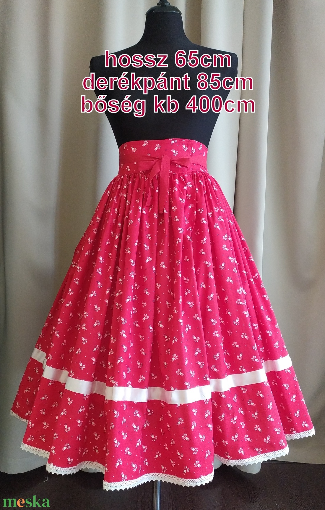 Felnőtt néptánc szoknya 65 cm vegyes színek - ruha & divat - női ruha - szoknya - Meska.hu
